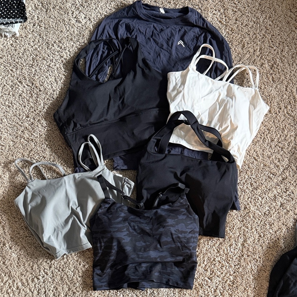 Women’s Black, White, Gray & Charcoal Tank Top Pack